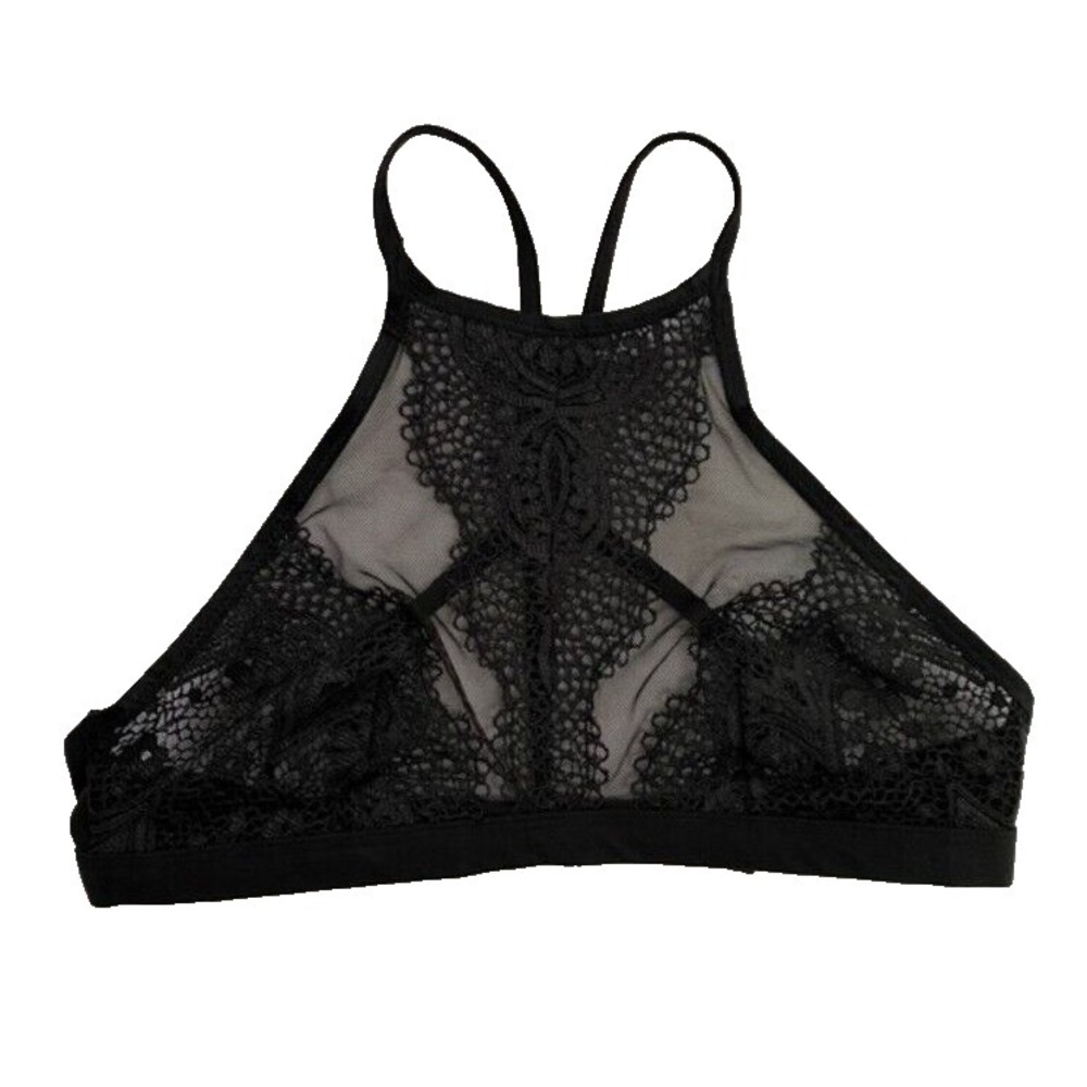 Victoria's Secret Bralette  XS Black Lace Scoop‎ Neck